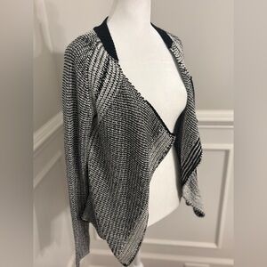 Cliche Couture Black and White Women's Cardigan knit jacket - like new